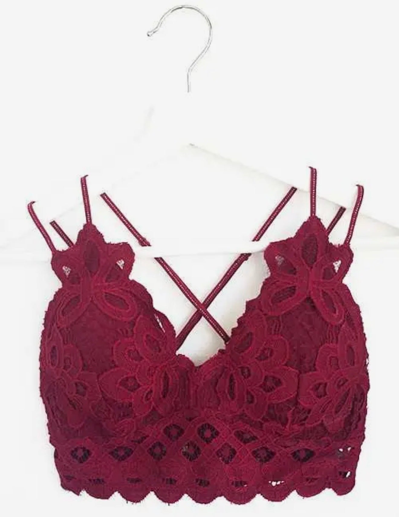 Burgundy Laced Undershirt