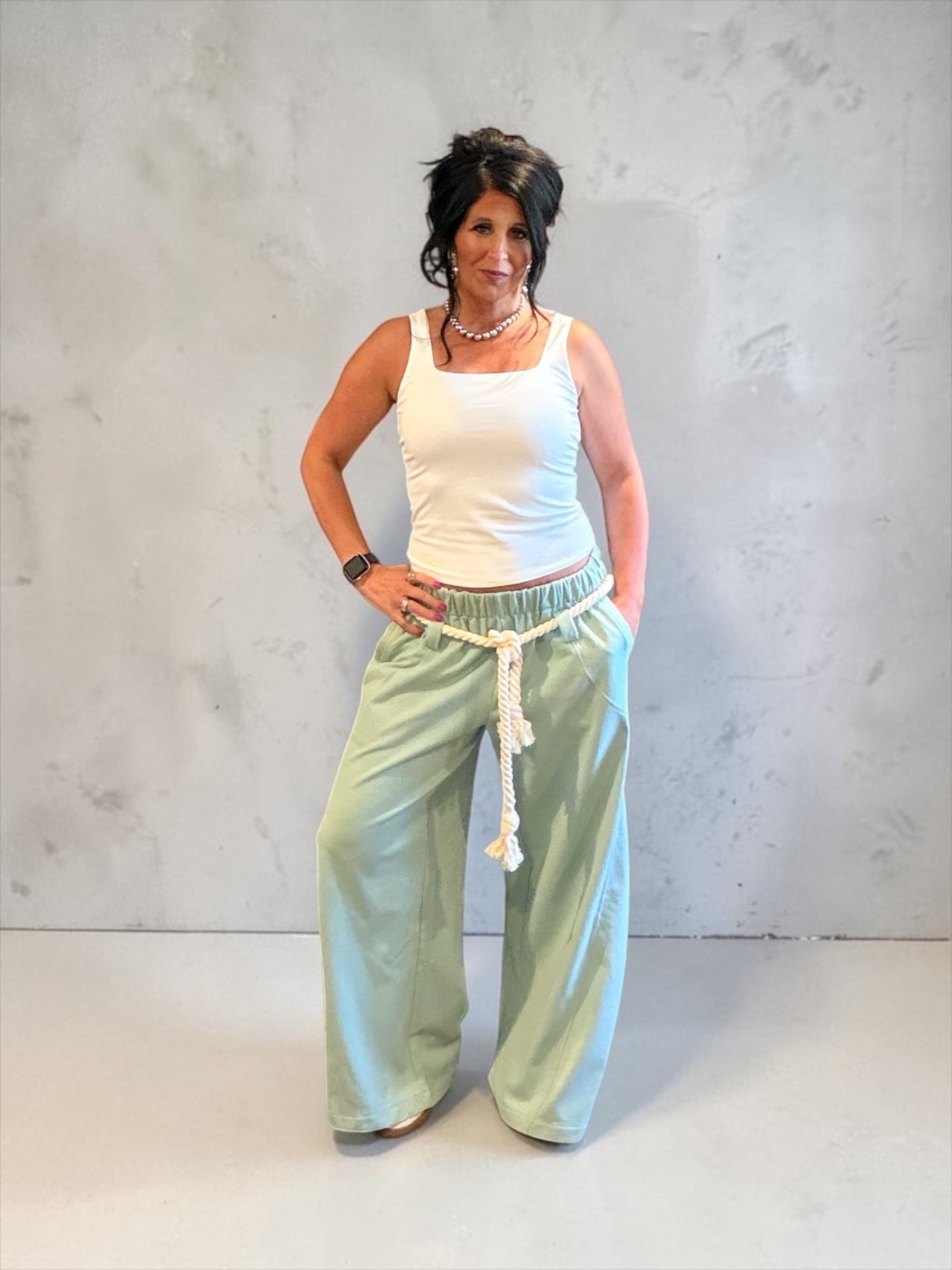 Sage Barrel Leg Comfy Pants