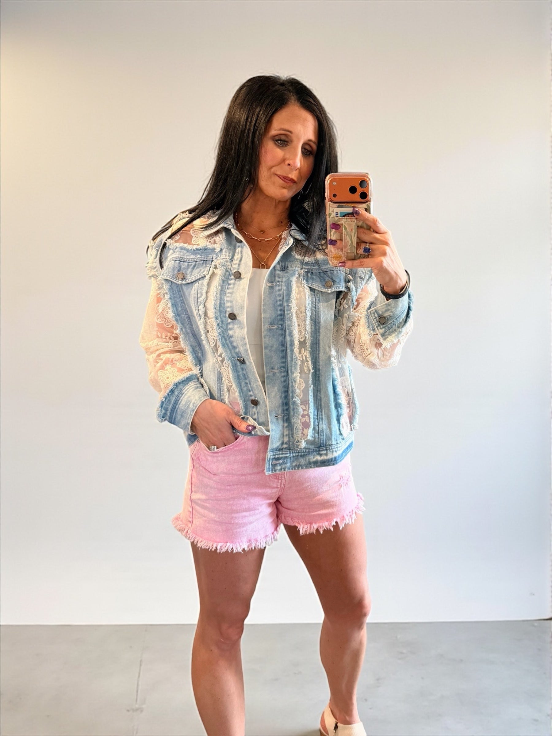 Laced Denim Jacket ￼