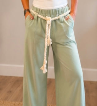 Sage Barrel Leg Pants
