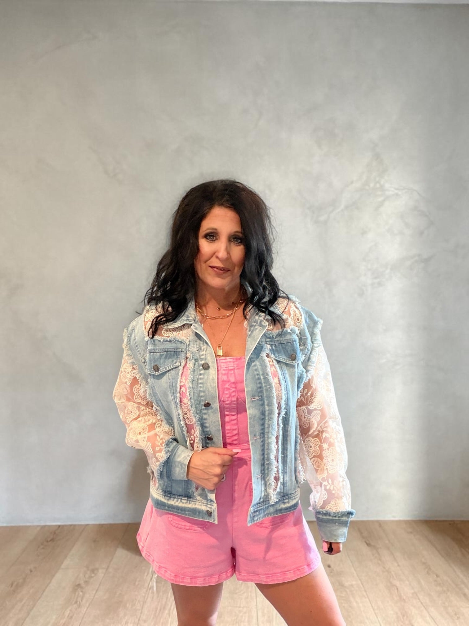 Laced Denim Jacket ￼
