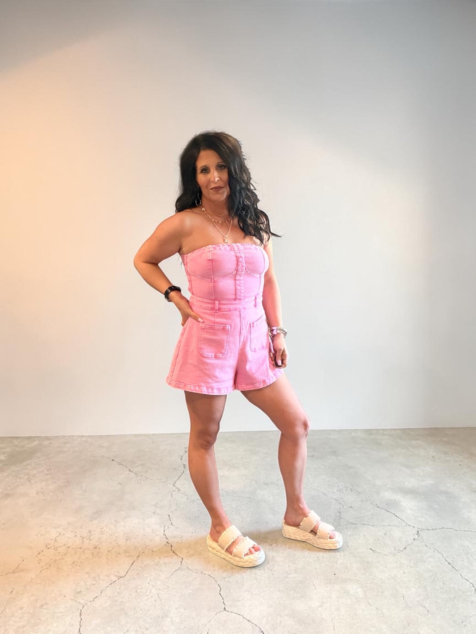 Bright Pink Romper