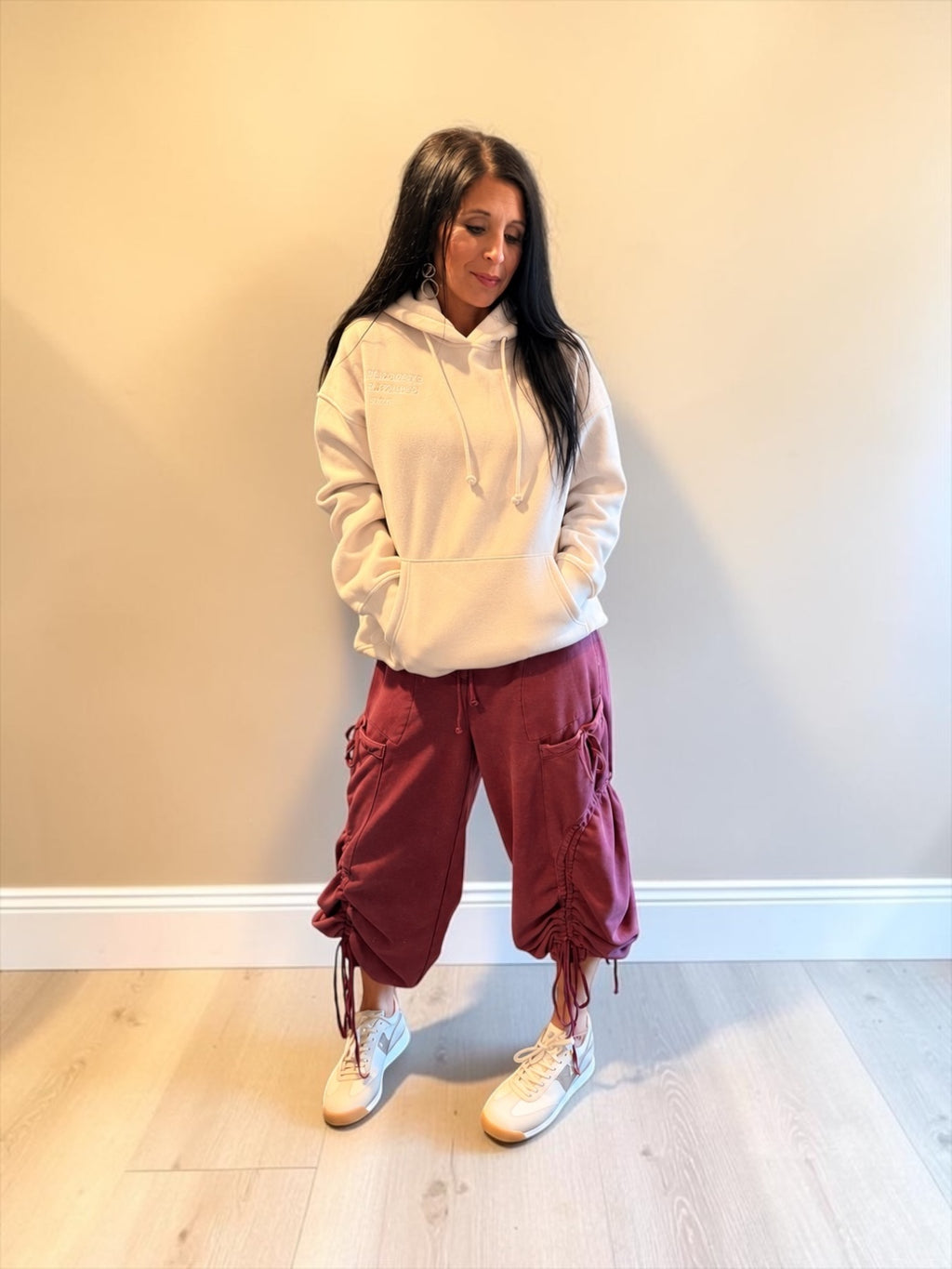 Cinched Plum Cargo Pant