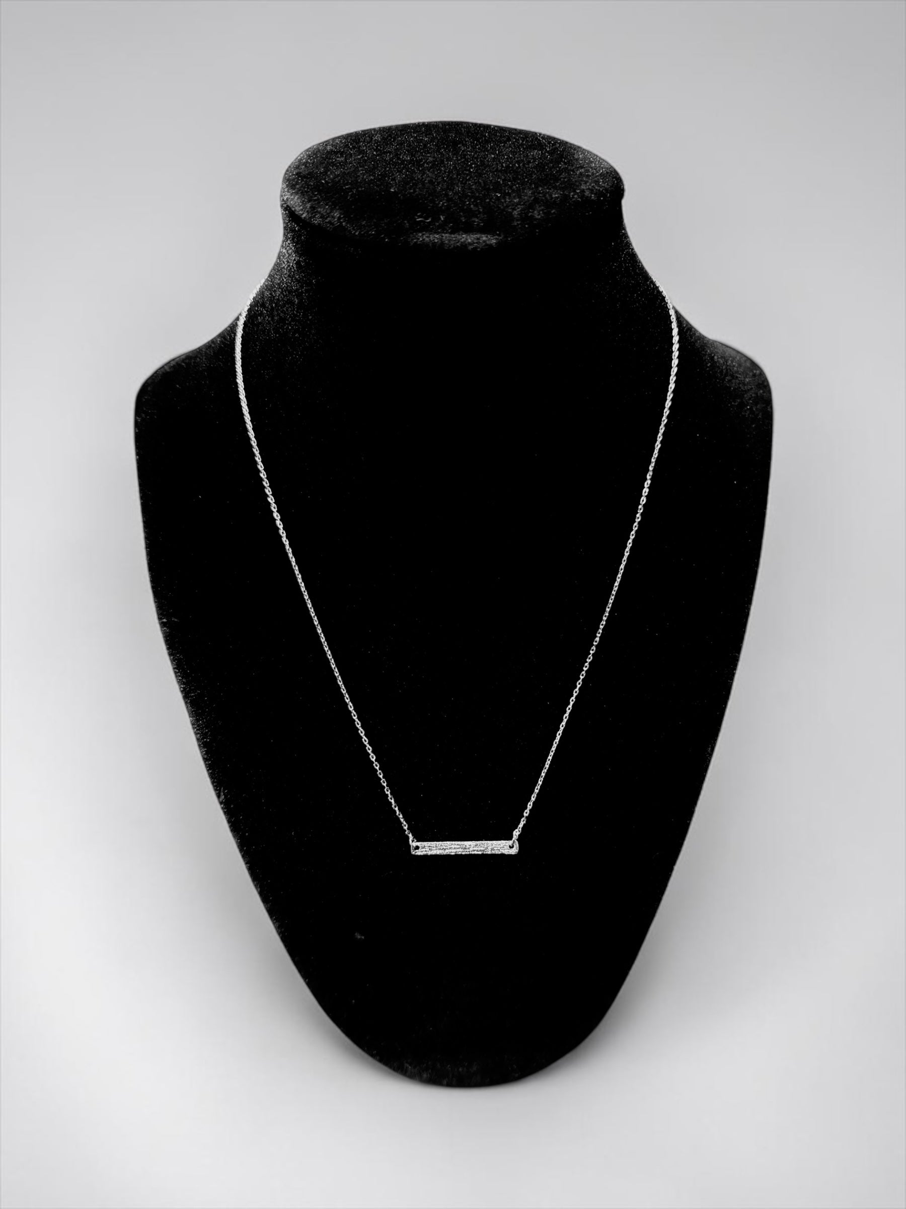 Silver Dainty Bar Necklace