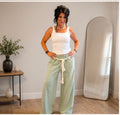 Sage Barrel Leg Pants