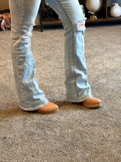 Brown Booties with Studs