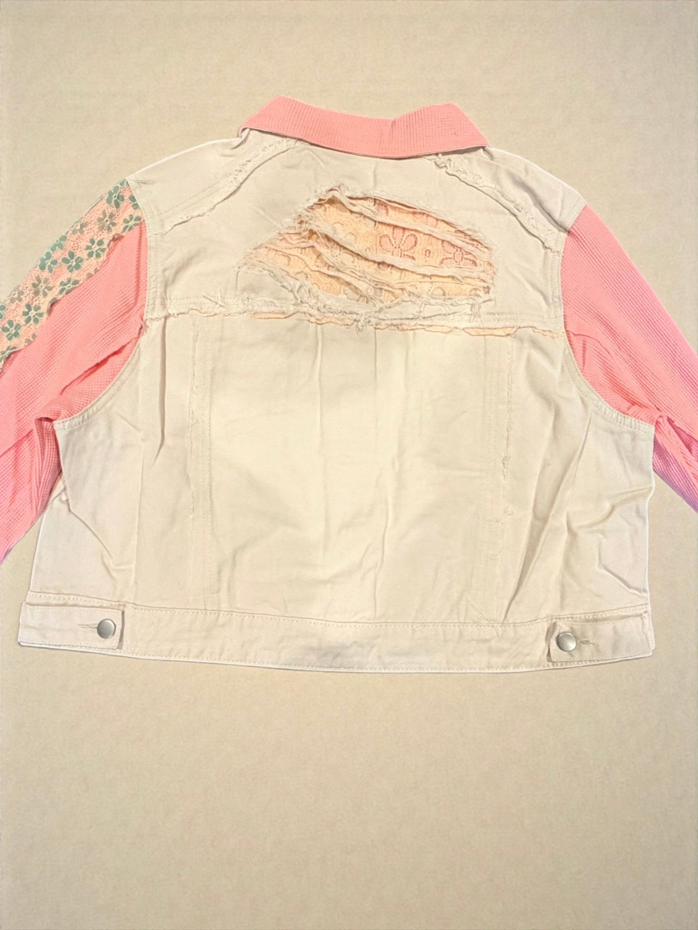 Blush Bloom Denim Jacket