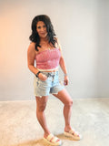 Red Ruffled Tube Top