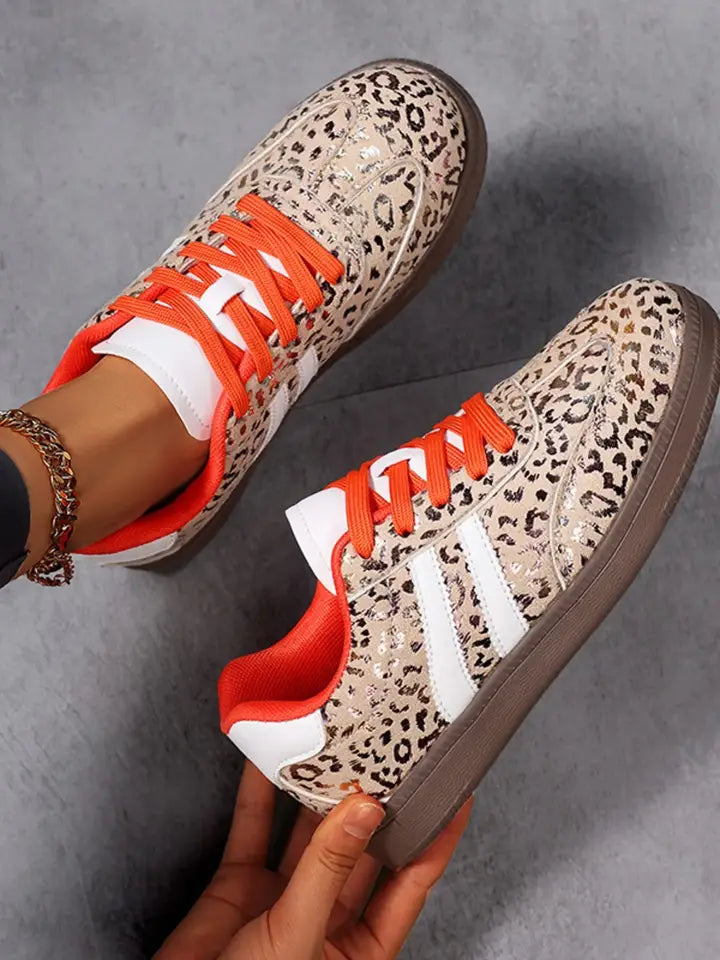 Rose Gold Leopard Print Shoe