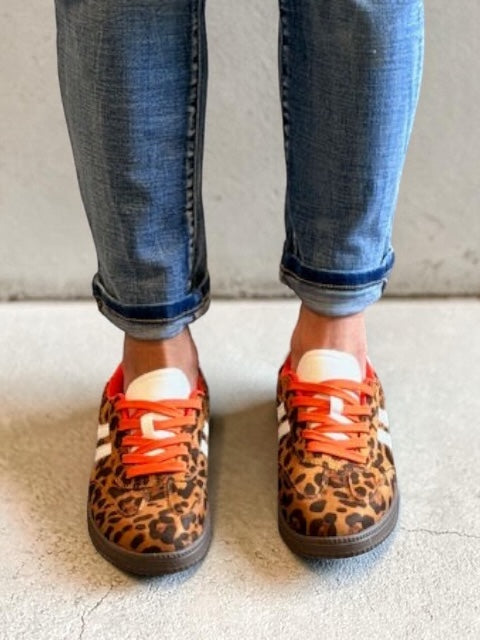Leopard Print with Orange Lace