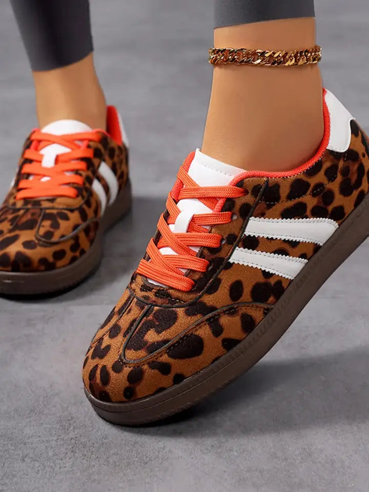 Leopard Print with Orange Lace