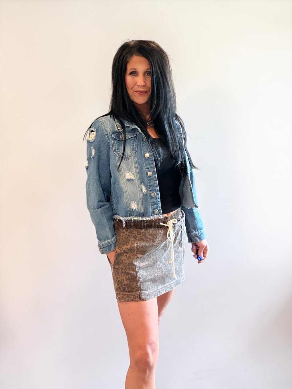 Leopard Print Skort