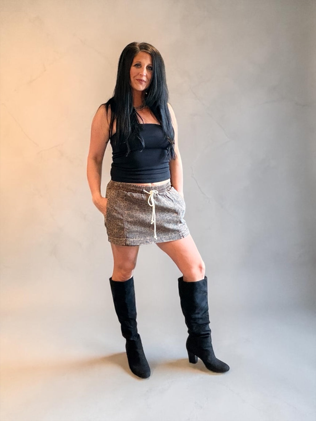 Leopard Print Skort