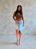 Brown Mesh Top