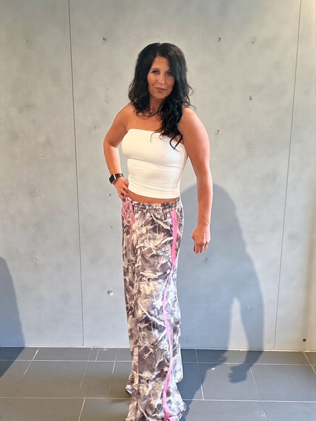 Camo Pants with Pink Detailing