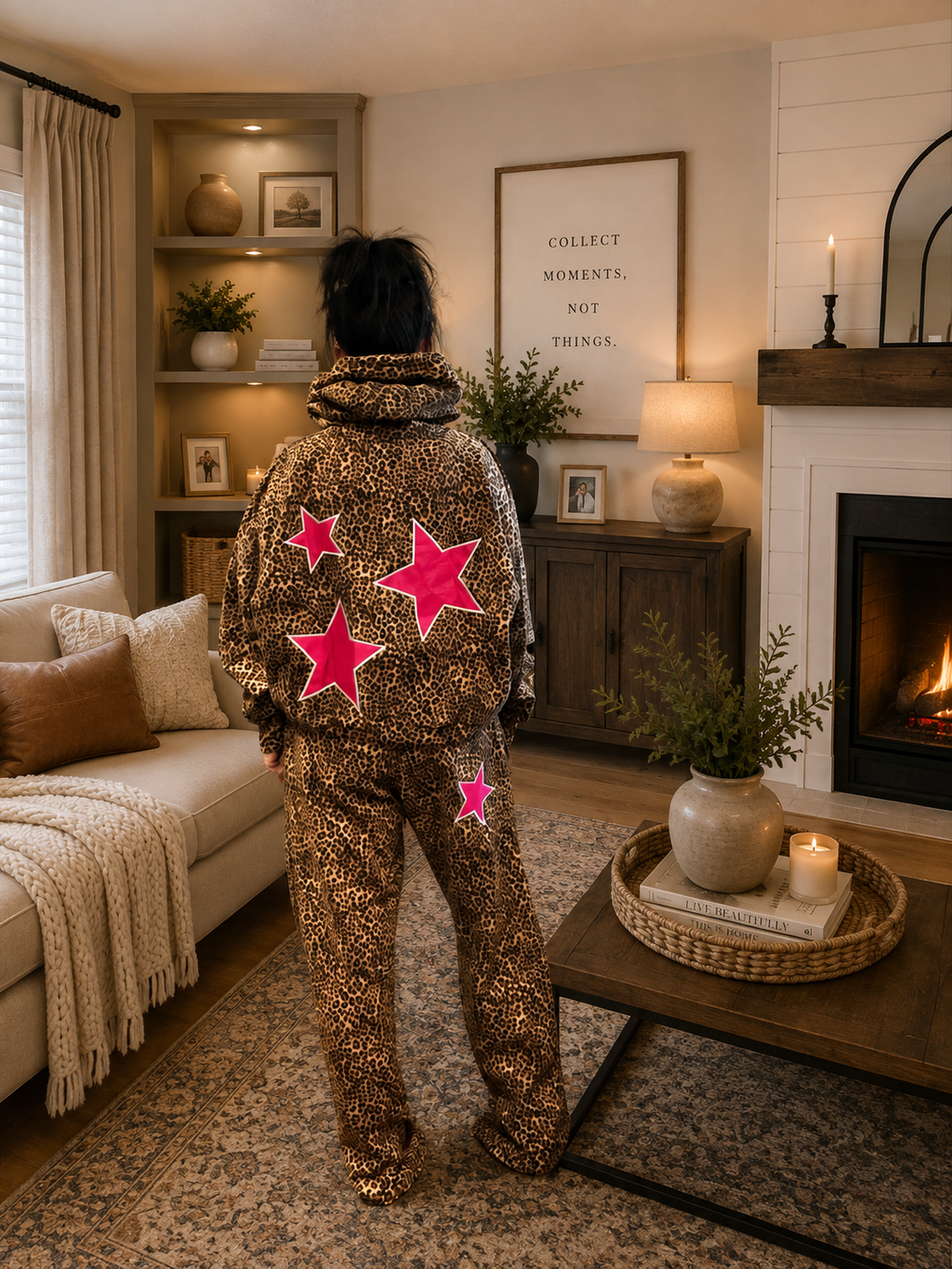 Wild Star Leopard Sweat Set