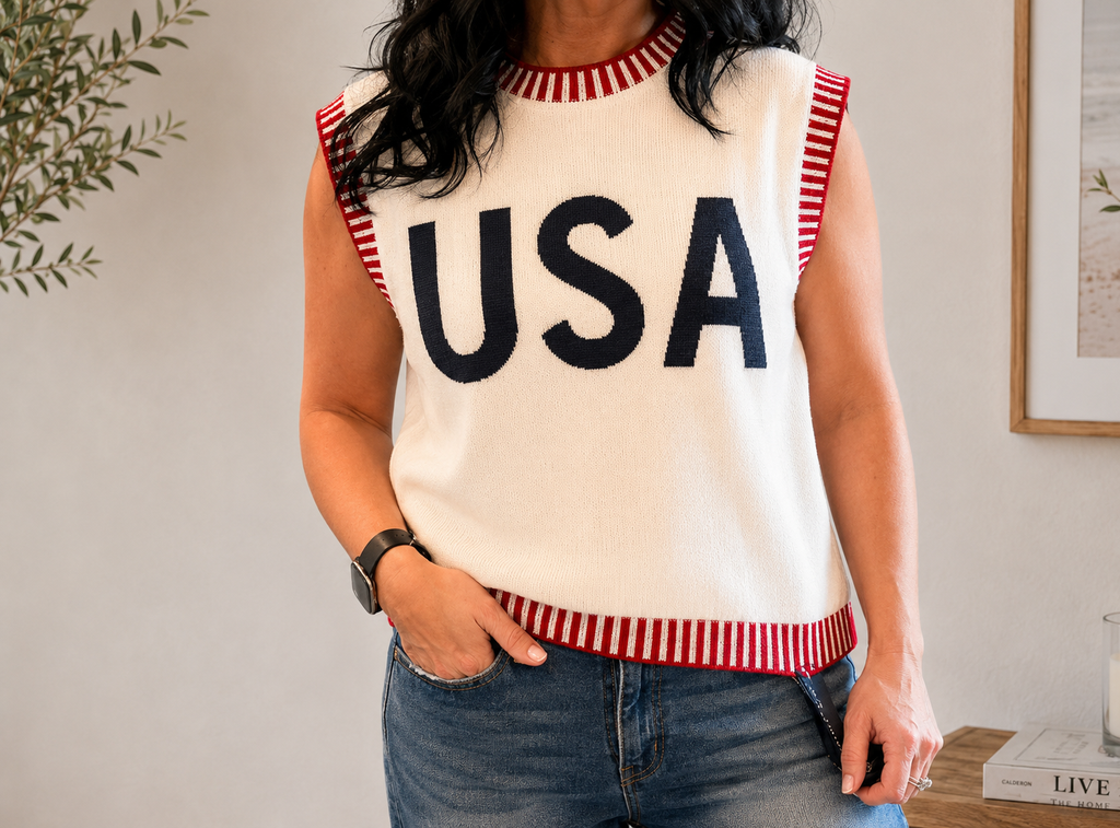 USA Spirit Sweater Vest