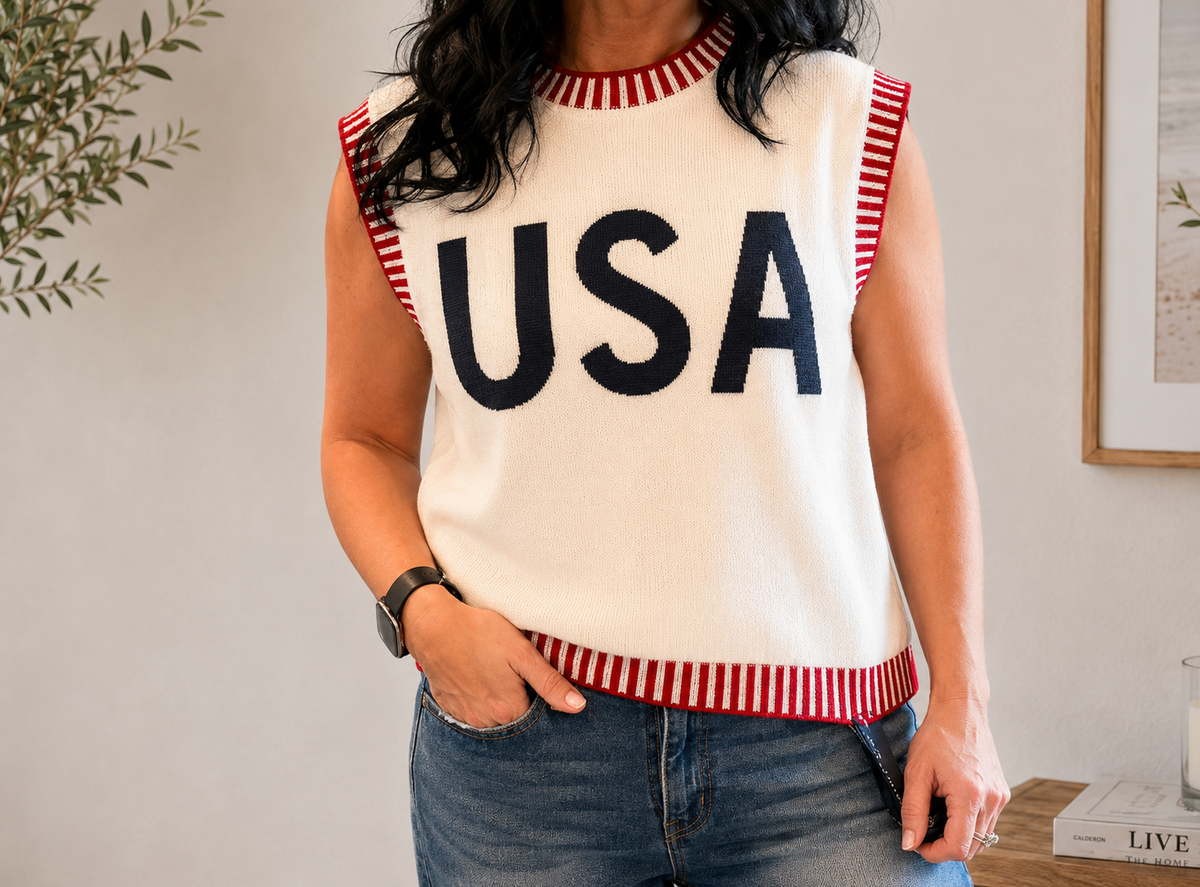 USA Spirit Sweater Vest