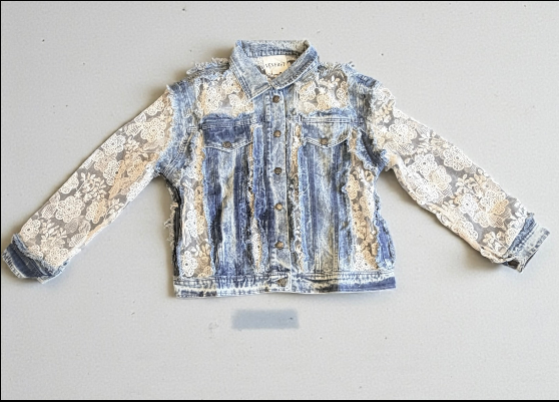 Lace & Denim Statement Jacket