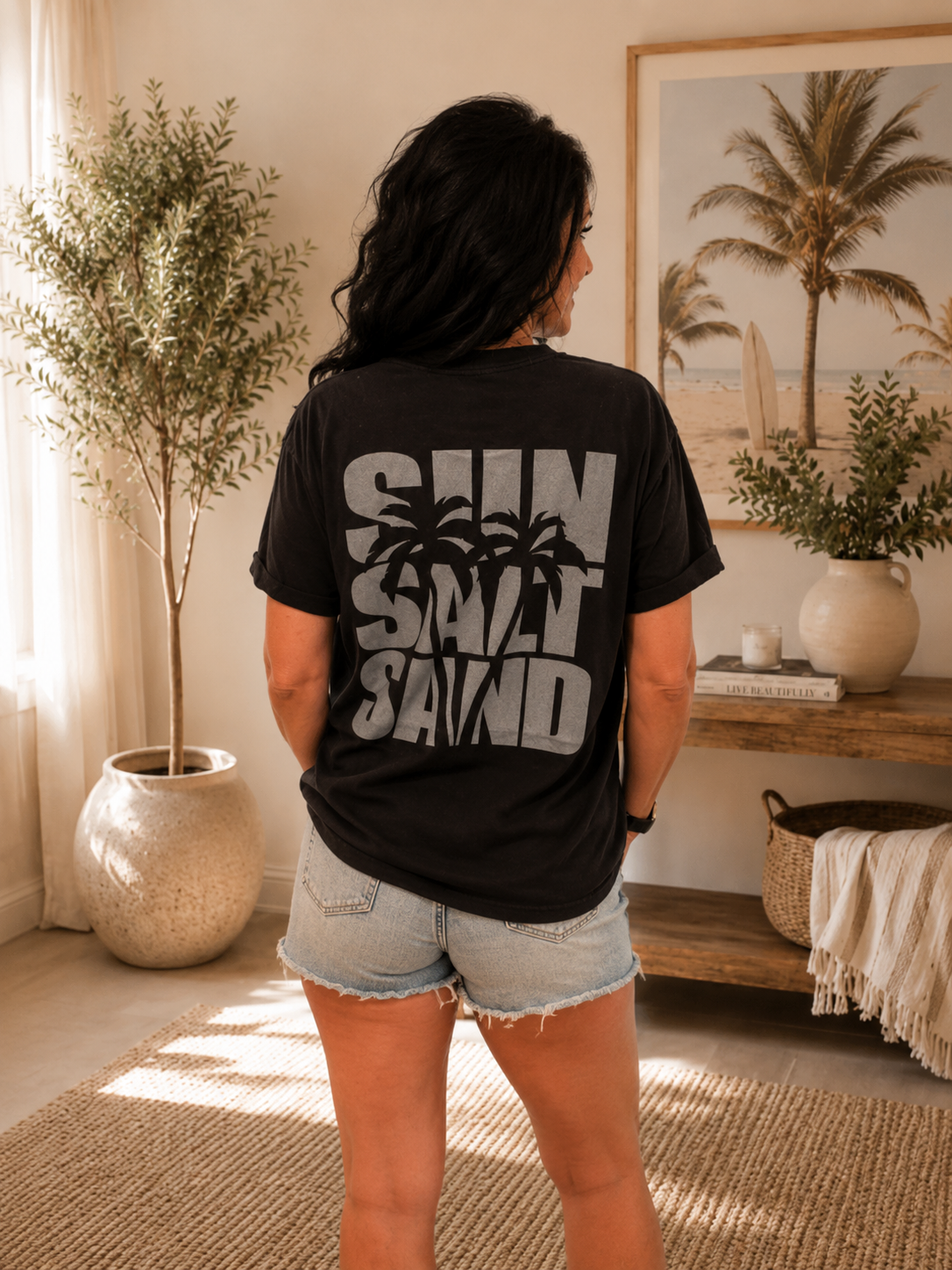 Sun, Salt & Sand Cropped Graphic Tee