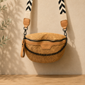 Saddle Braided Chain Crossbody Bag